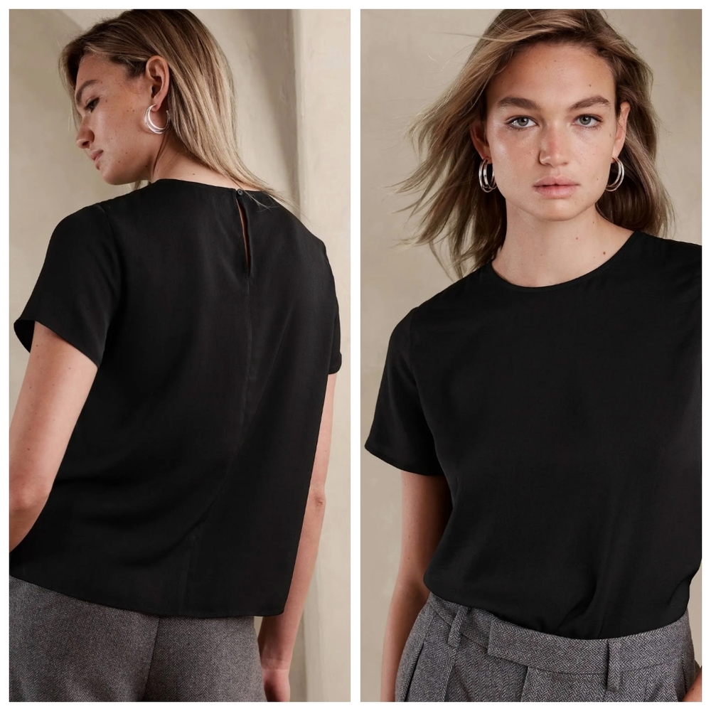 Banana Republic Factory Essential T-Shirt in Black